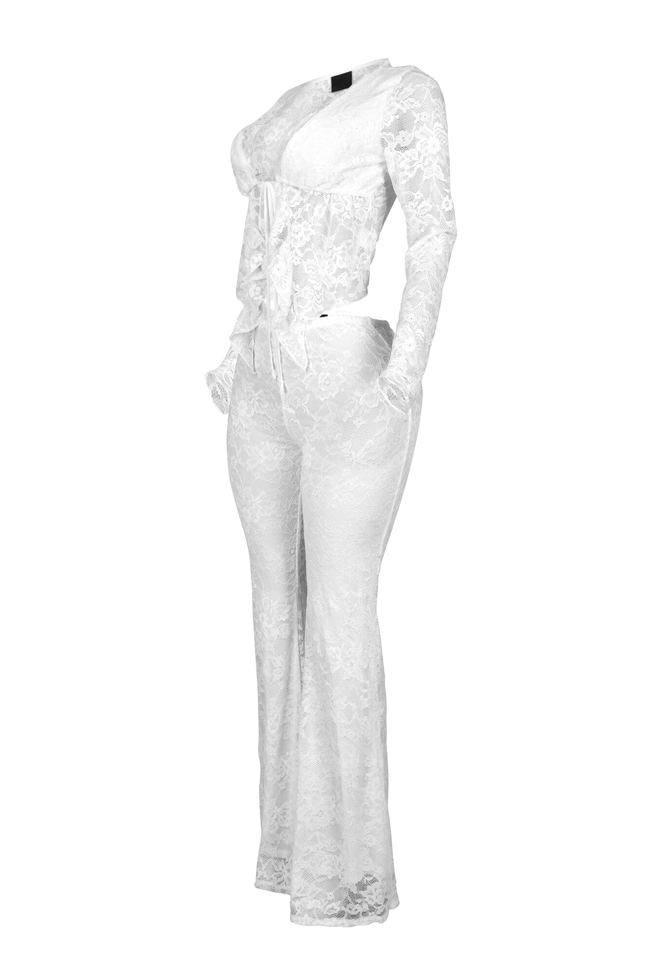 Lace top and wide-leg trousers set - EVE