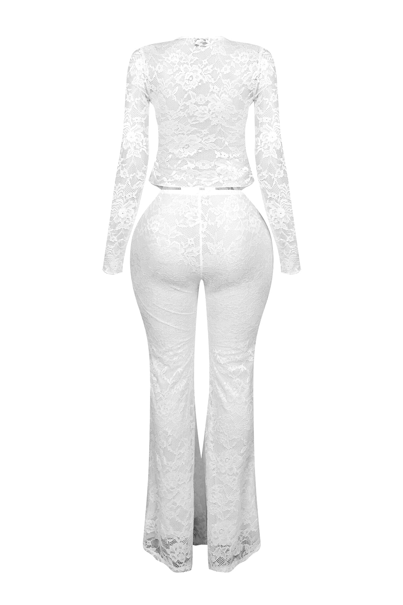 Lace top and wide-leg trousers set - EVE