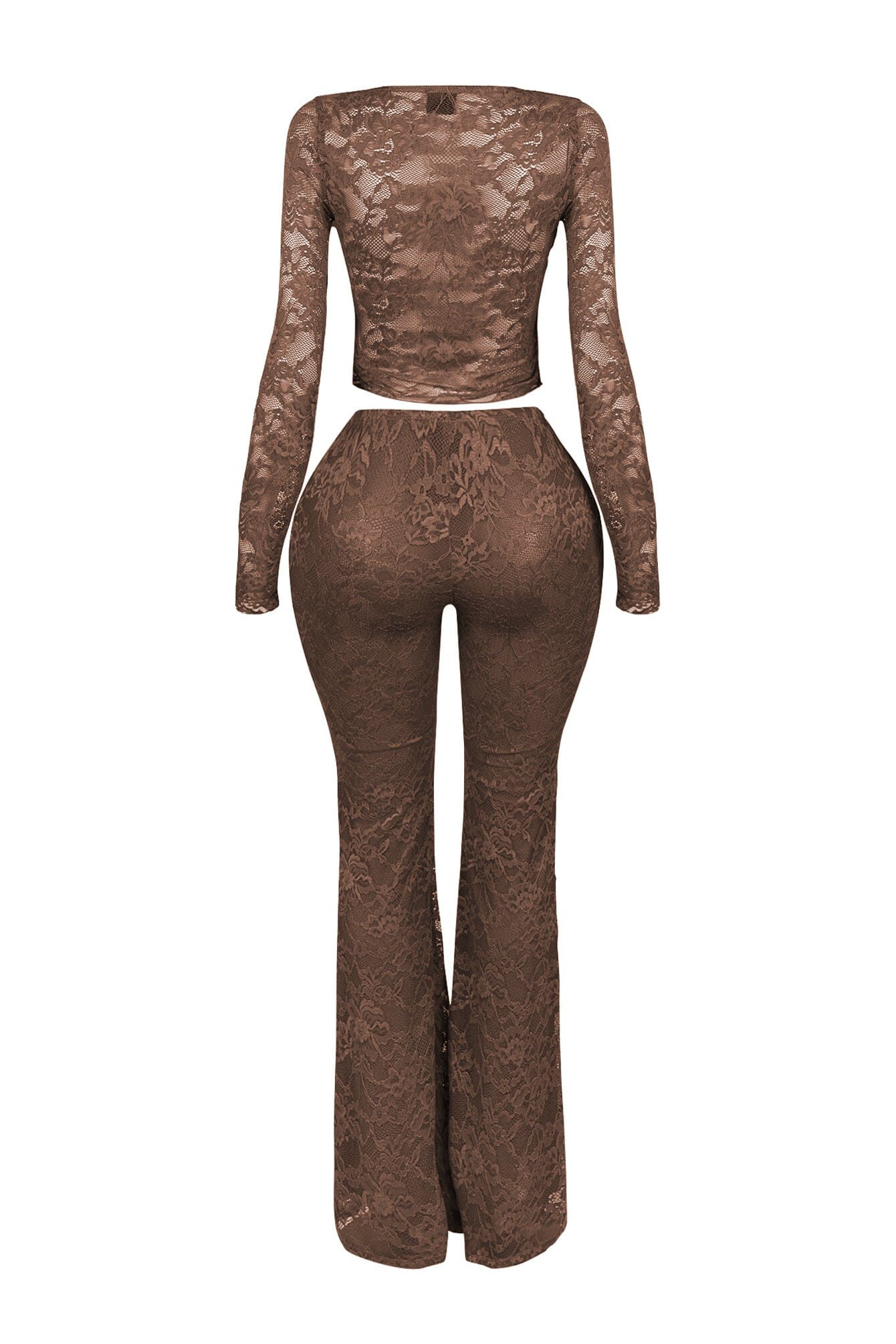 Lace top and wide-leg trousers set - EVE