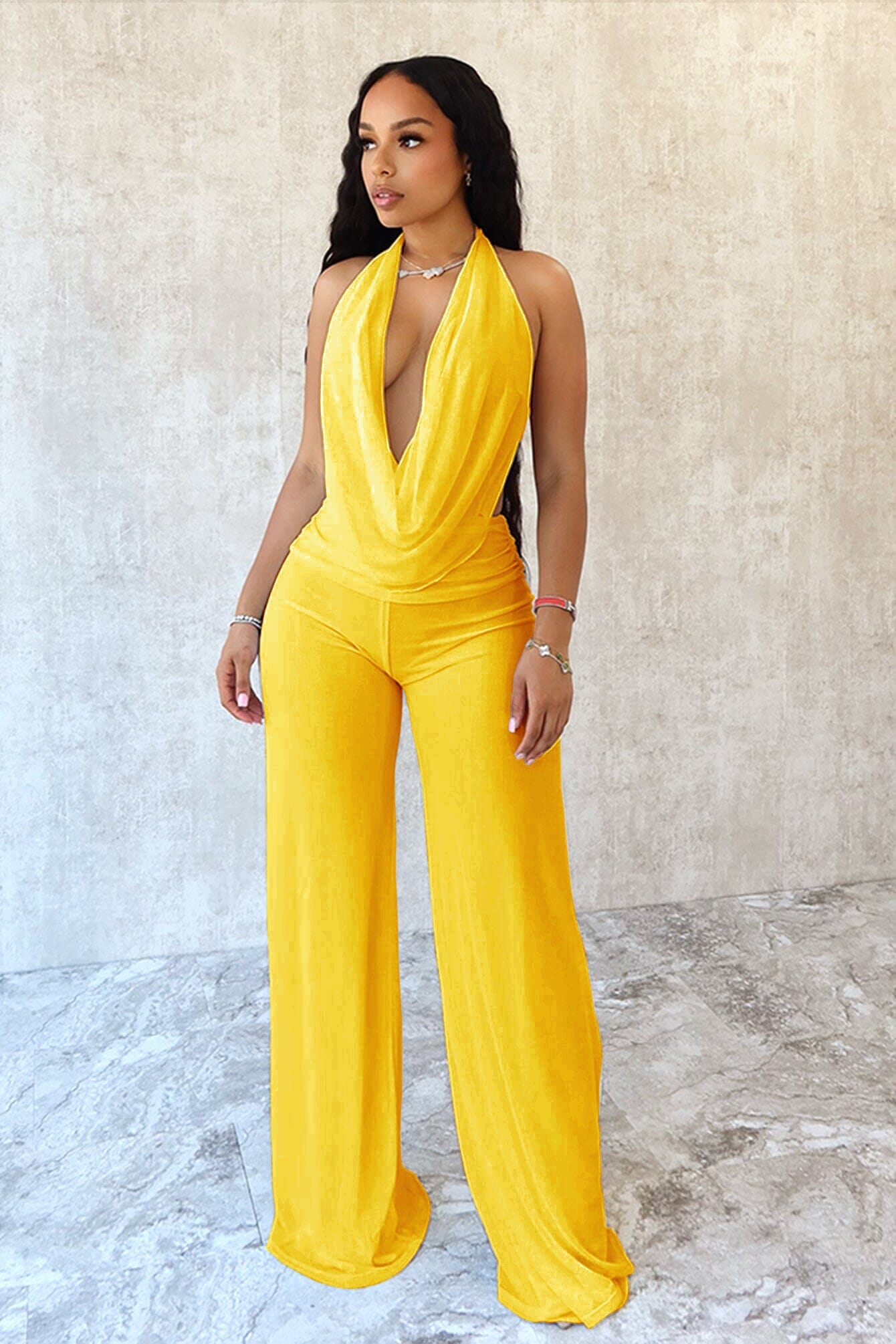 Deimante - Cowl Neck Jumpsuit