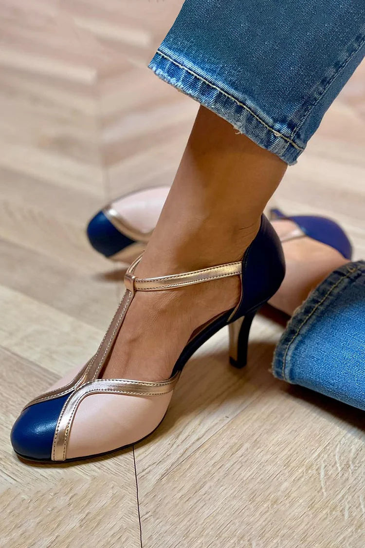 LUCIA | Retro T-Strap Pumps