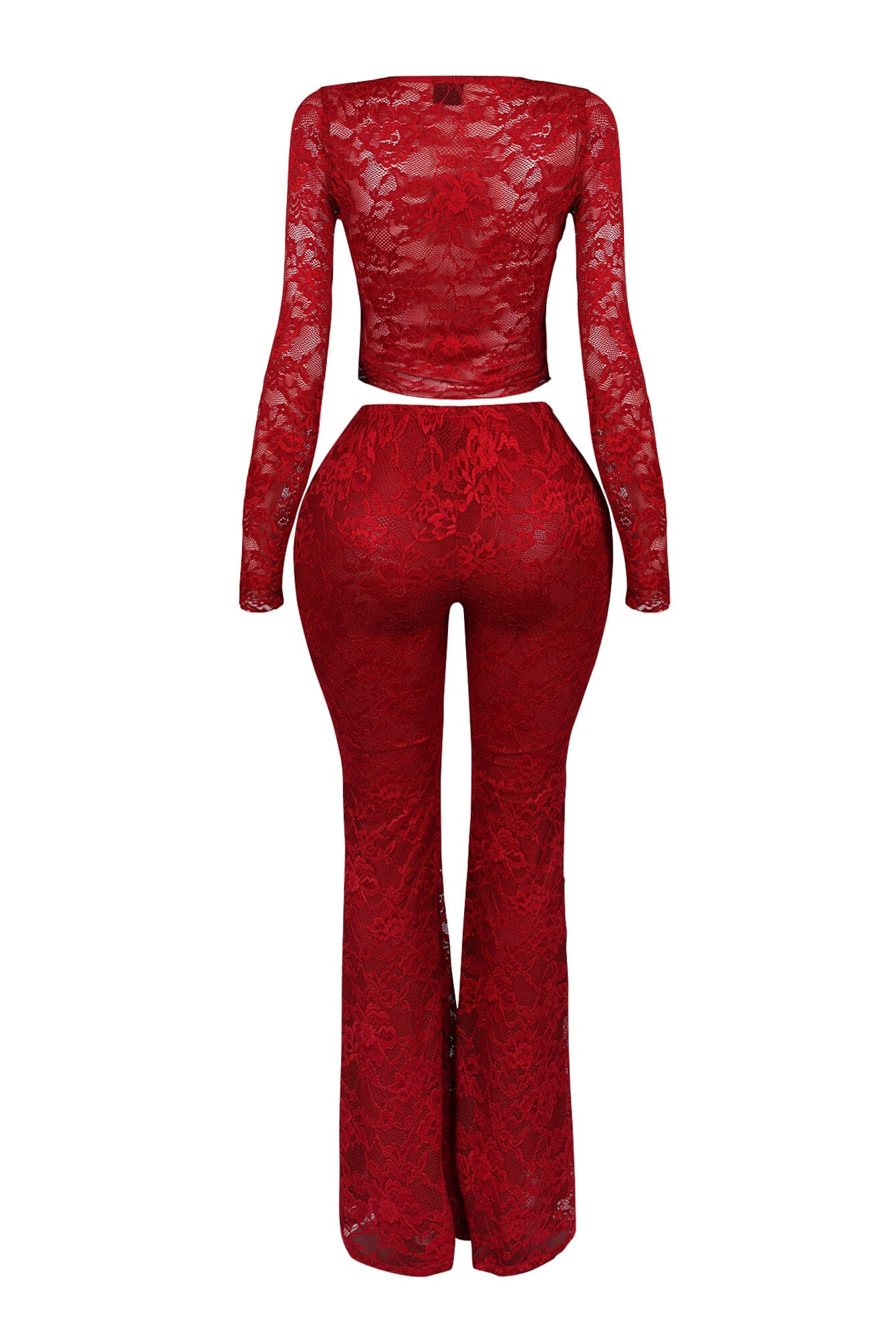 Lace top and wide-leg trousers set - EVE
