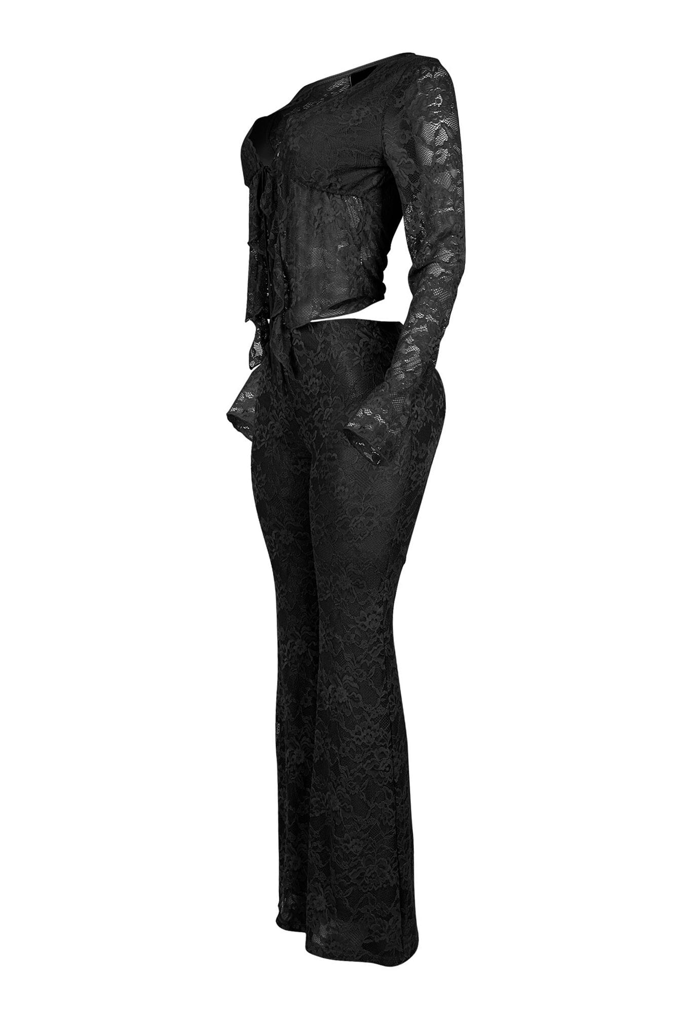 Lace top and wide-leg trousers set - EVE