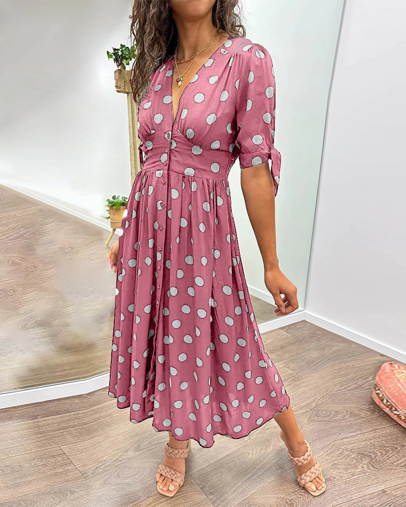 Lara | Elegant Polka Dot Dress