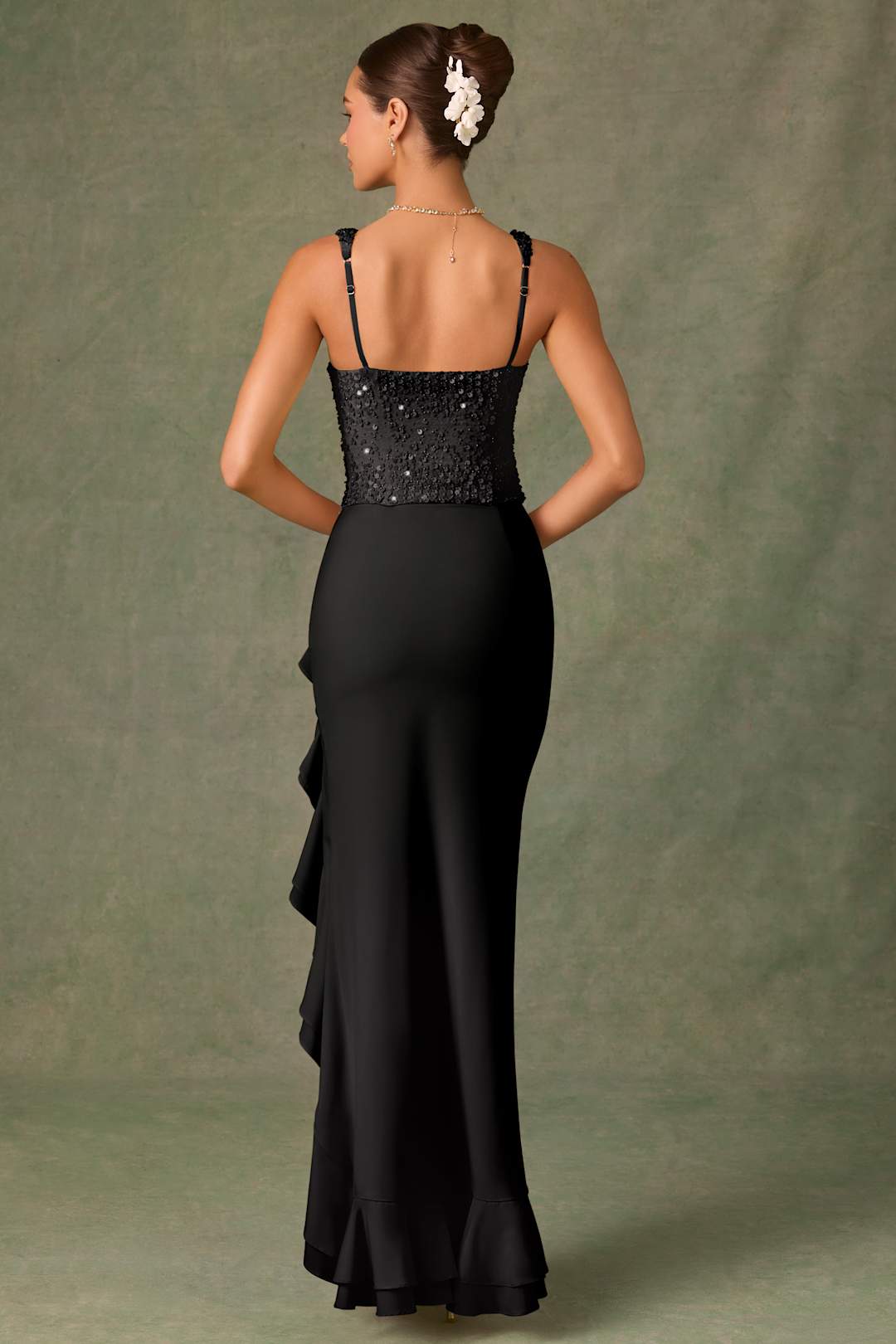 Zina - 2025 | Satin Corset Dress with Ruffles