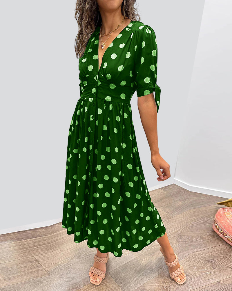 Lara | Elegant Polka Dot Dress