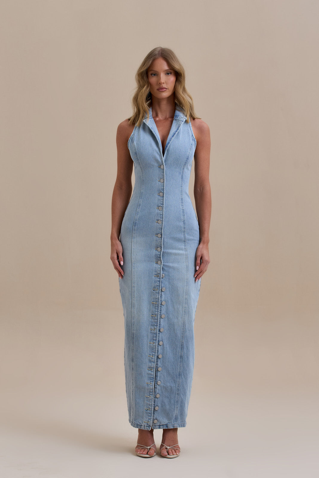 DEWI - Long denim dress