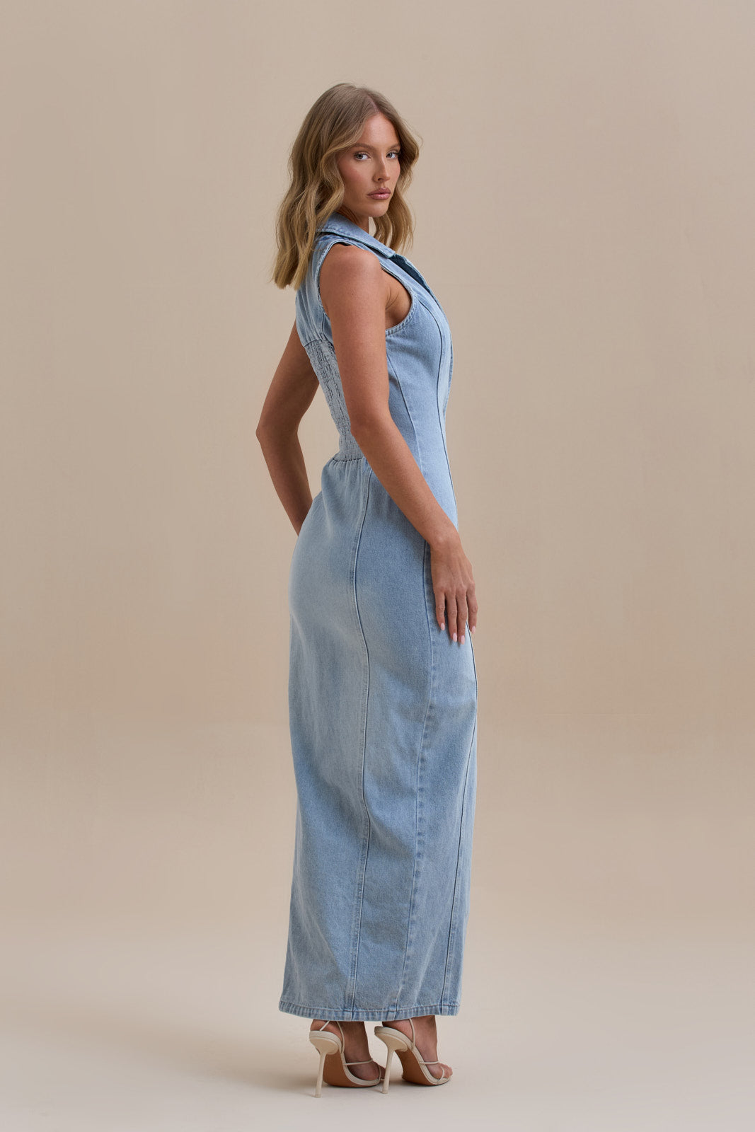 DEWI - Long denim dress