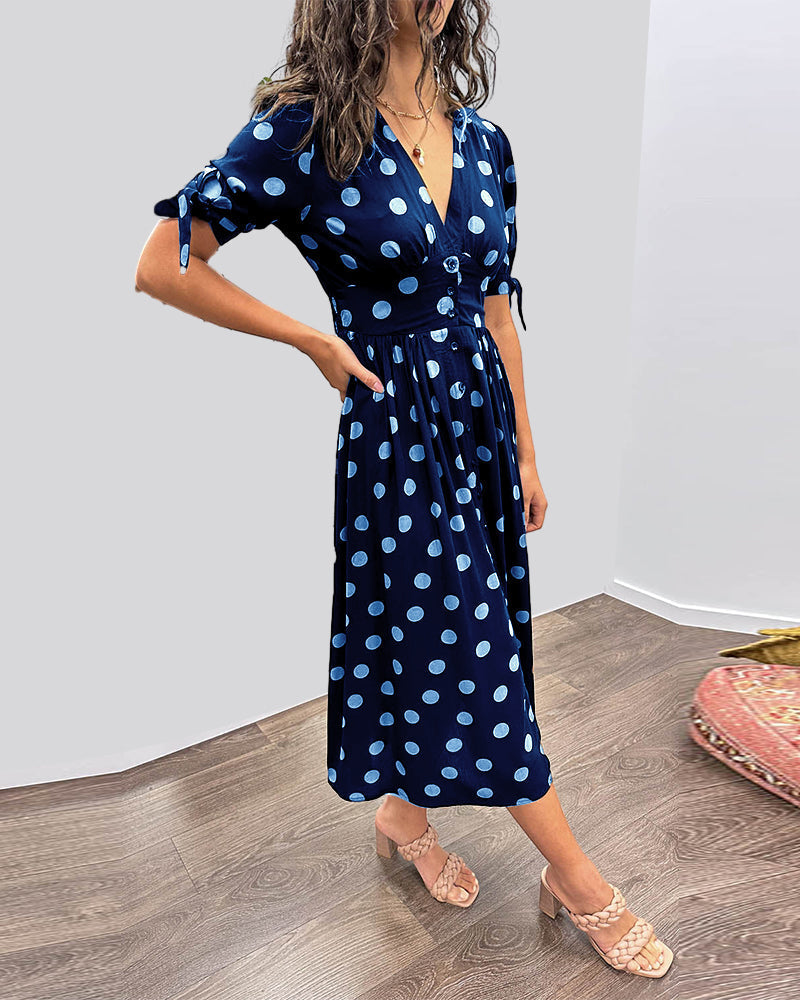 Lara | Elegant Polka Dot Dress