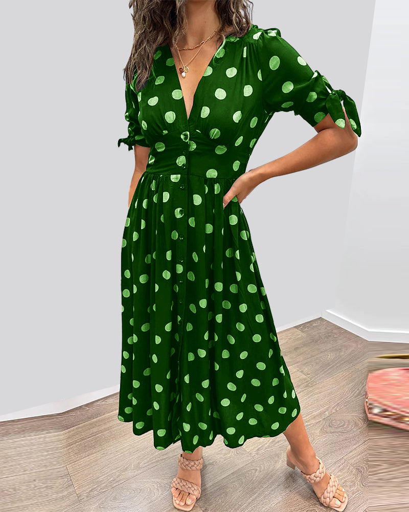 Lara | Elegant Polka Dot Dress