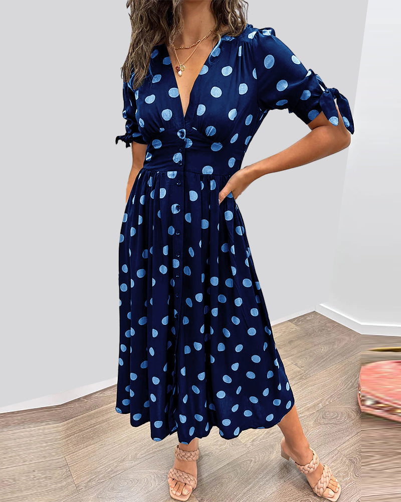 Lara | Elegant Polka Dot Dress