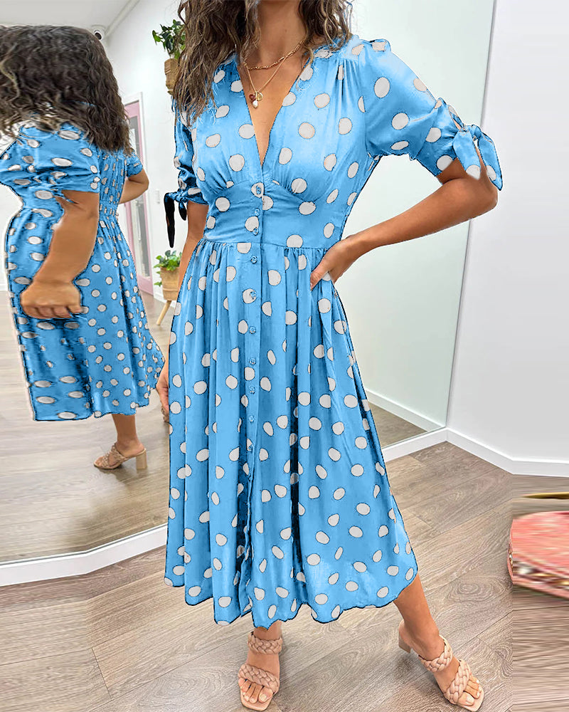 Lara | Elegant Polka Dot Dress