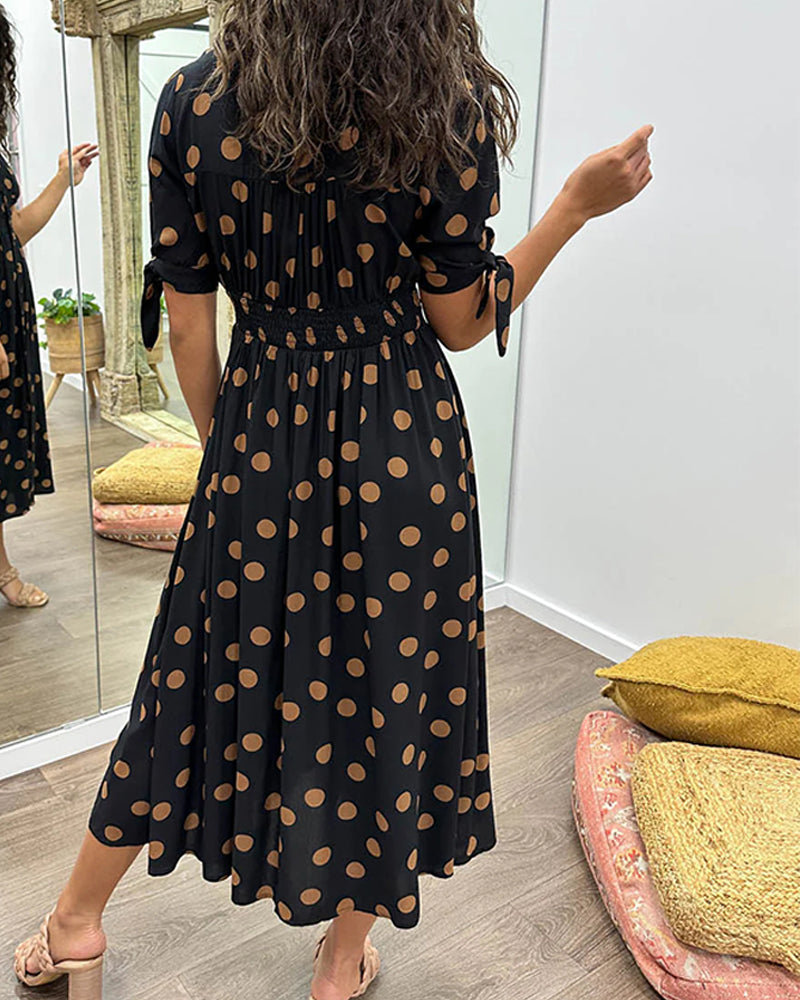Lara | Elegant Polka Dot Dress