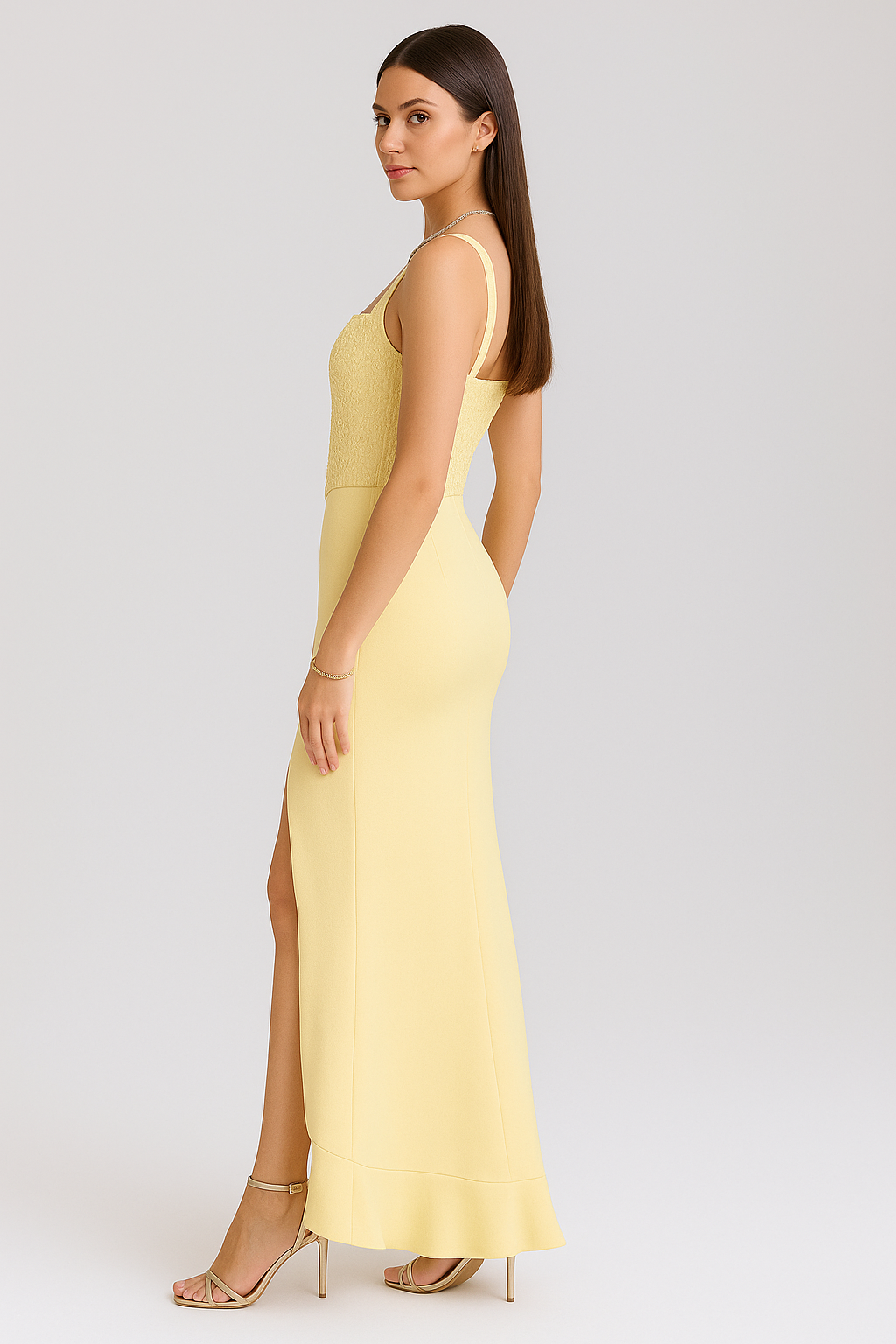 Zina - 2025 | Satin Corset Dress with Ruffles