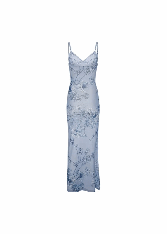 Cyril long dress - Blue