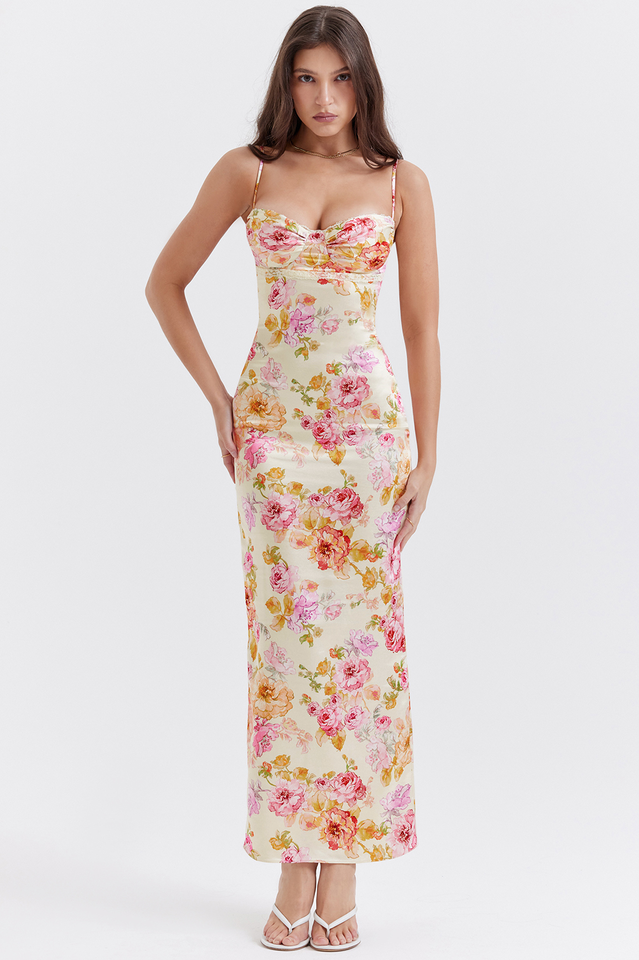 Hazel Ivory Floral Maxi Dress