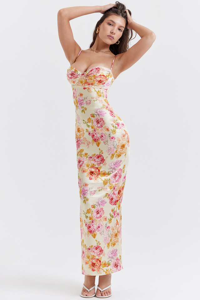 Hazel Ivory Floral Maxi Dress