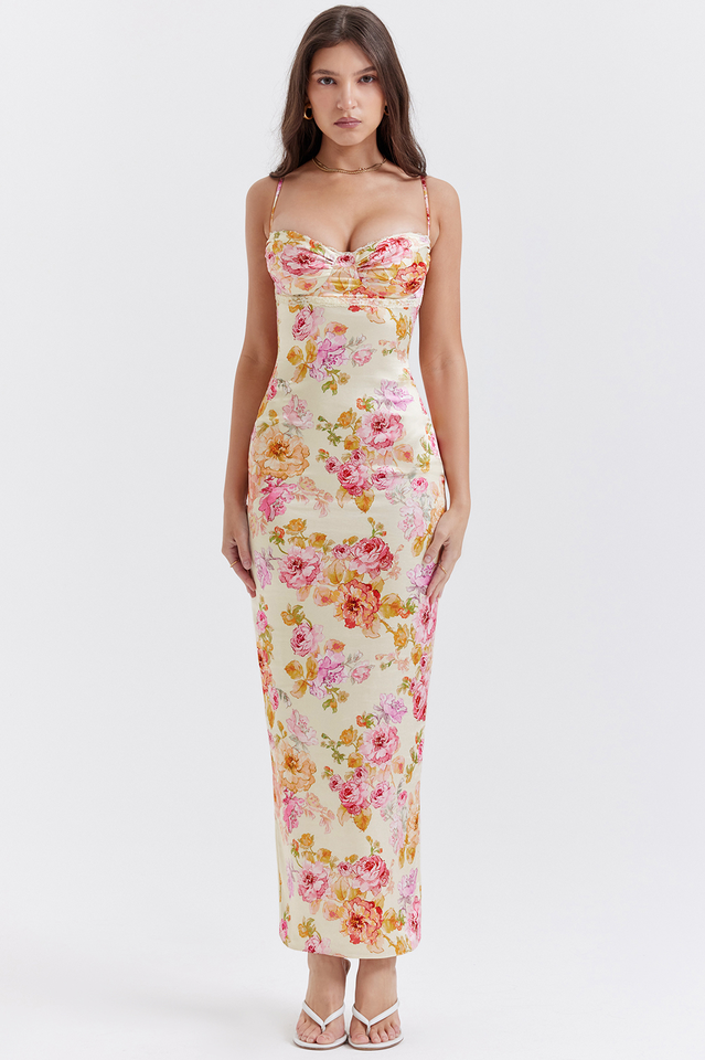 Hazel Ivory Floral Maxi Dress