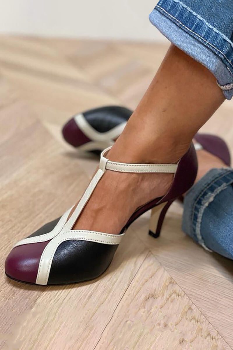 LUCIA | Retro T-Strap Pumps