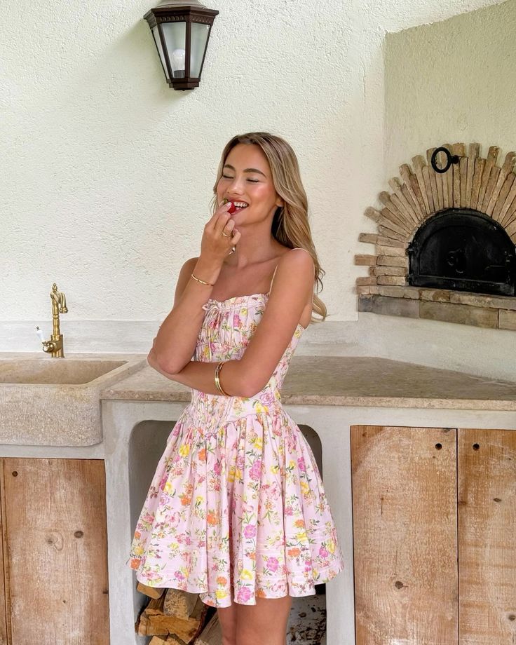 Lilly| Floral corset mini dress