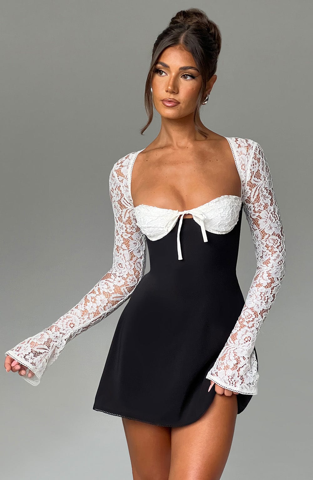 Yulia - Mini Dress - Black/White