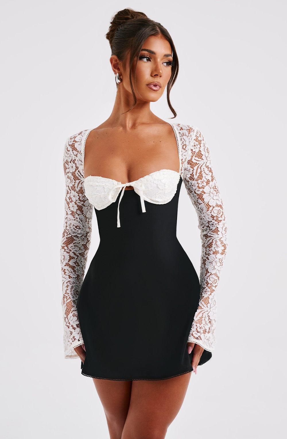 Yulia - Mini Dress - Black/White