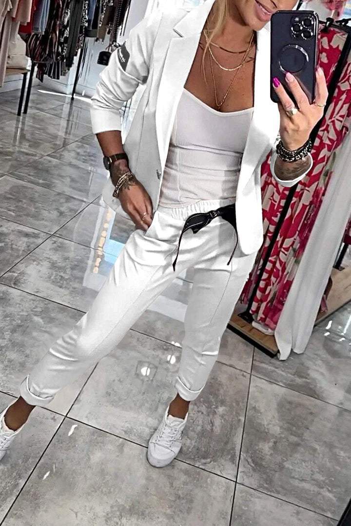 2-Piece Women's Blazer and Suit Pants Set