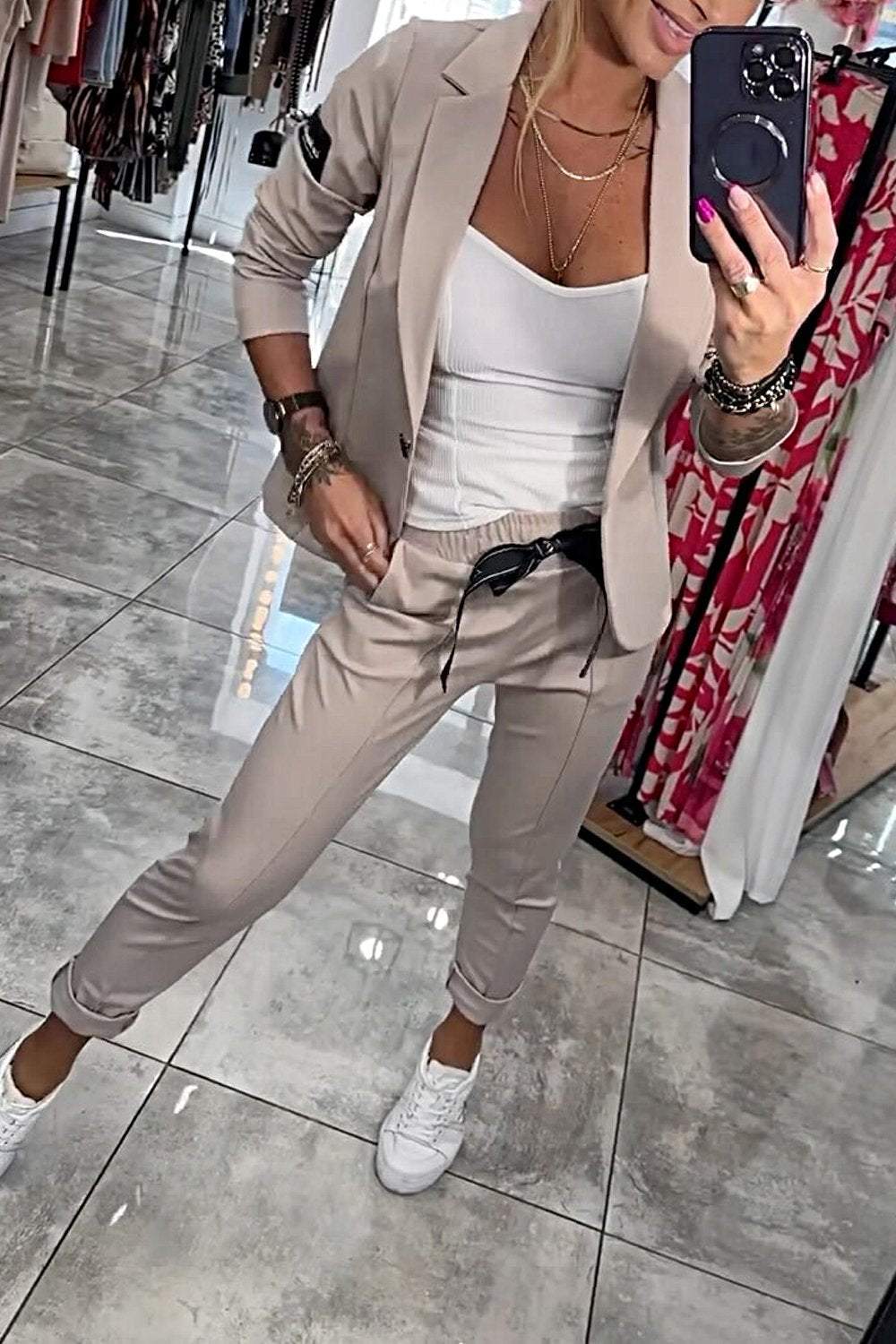 2-Piece Women's Blazer and Suit Pants Set