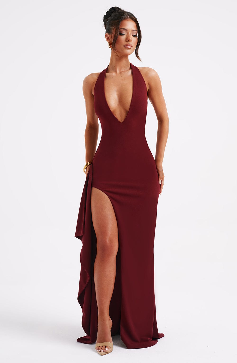 Long dress - Françoise - Burgundy