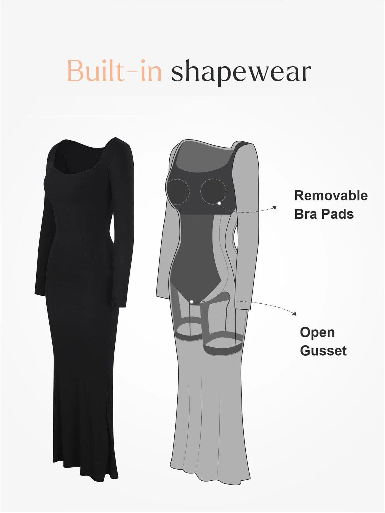 Pretty Maxi Dress Shapewear Inside