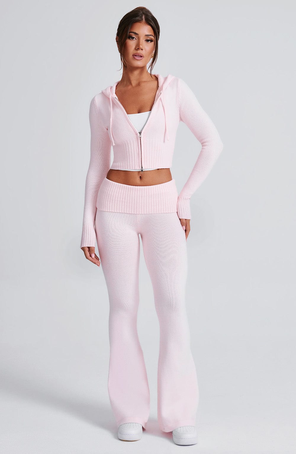 Donna Knit Hoodie zipper and pant set
