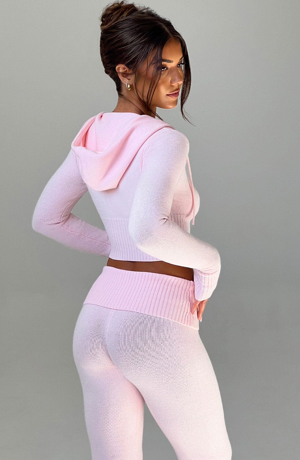 Donna Knit Hoodie zipper and pant set
