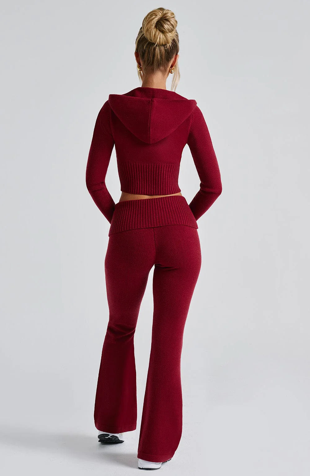 Donna Knit Hoodie zipper and pant set