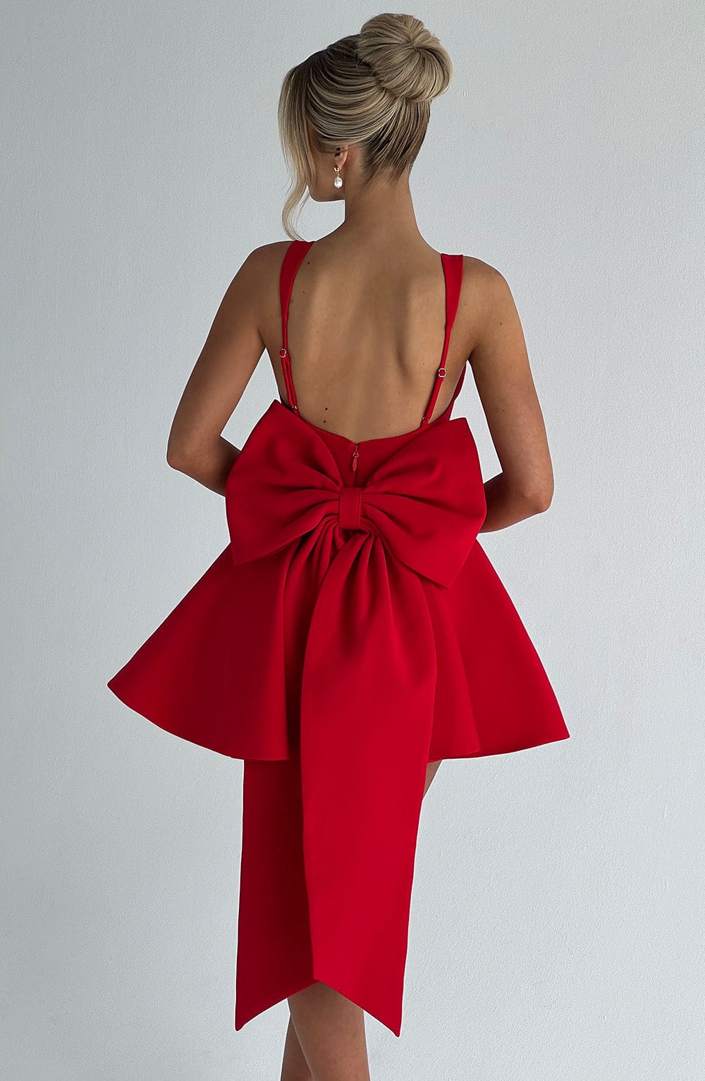 Half Mini Dress - Red