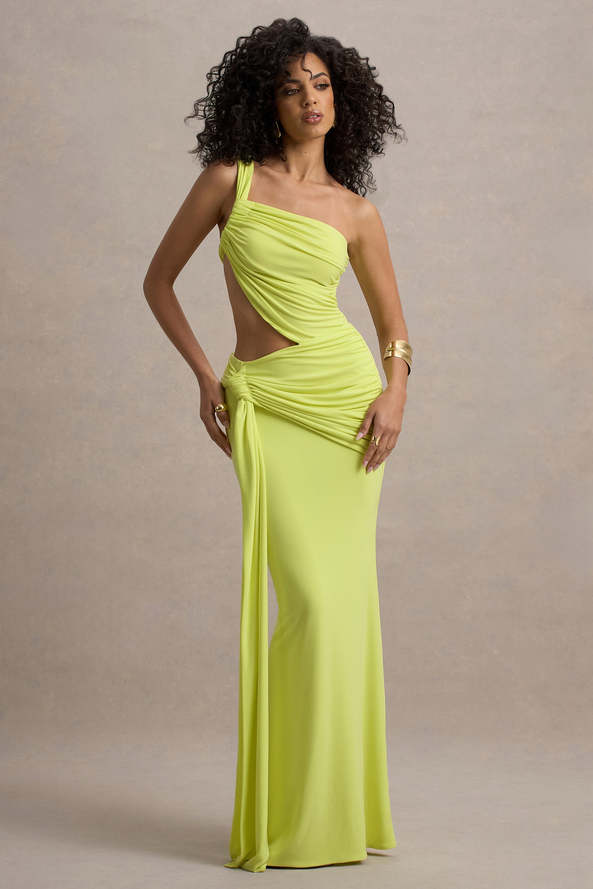 Estelle | Asymmetrical maxi dress with wrap-around skirt
