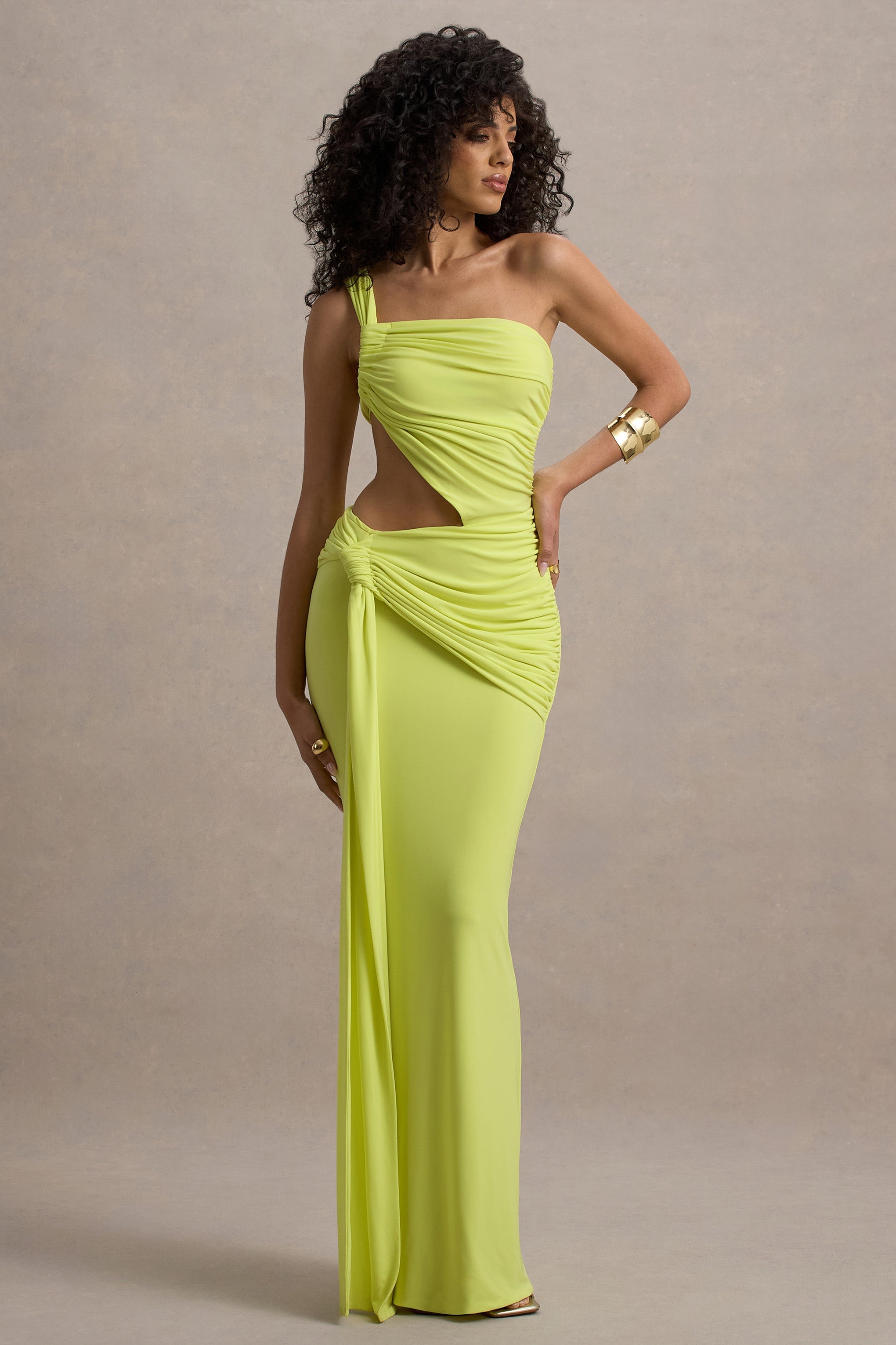 Estelle | Asymmetrical maxi dress with wrap-around skirt