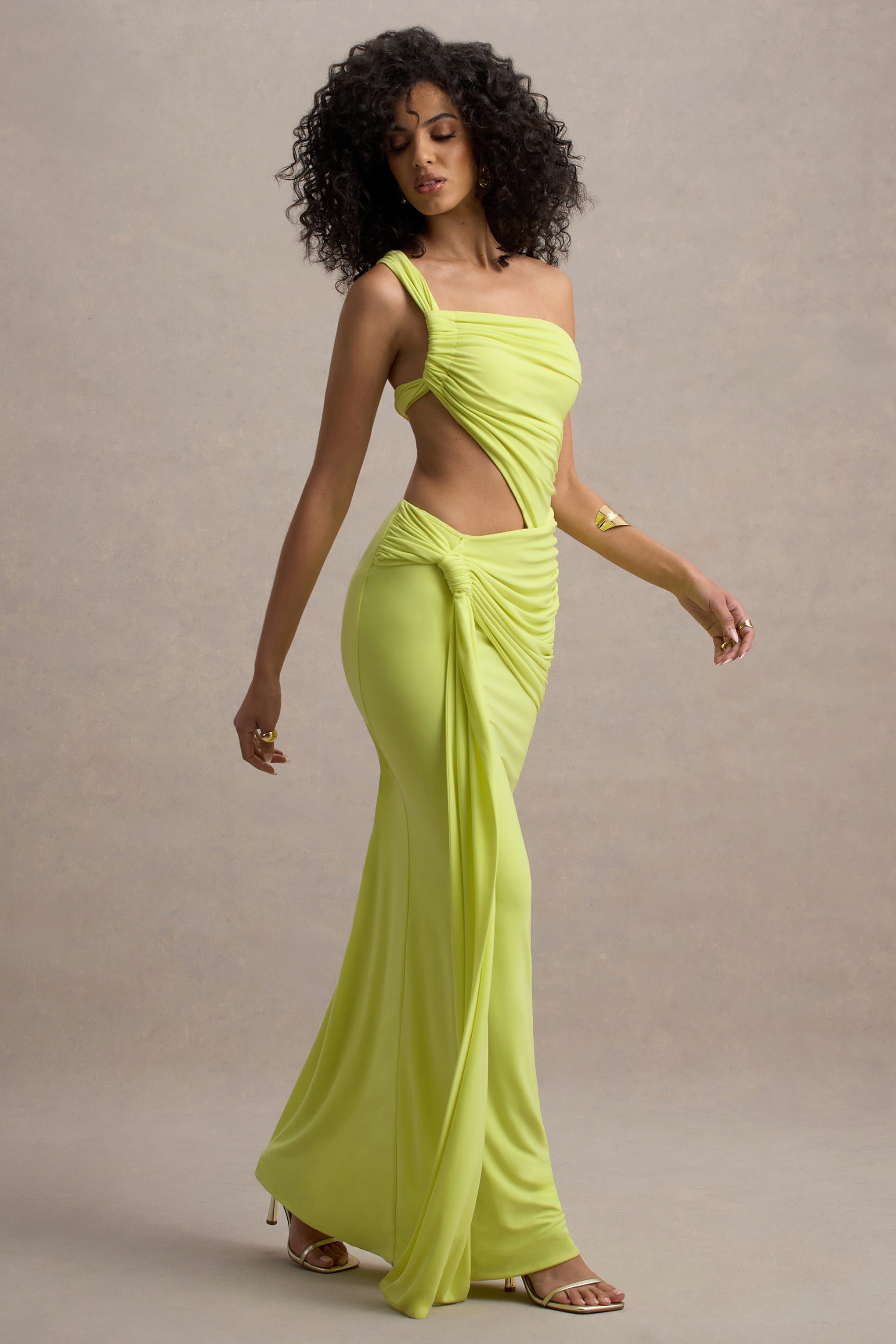 Estelle | Asymmetrical maxi dress with wrap-around skirt