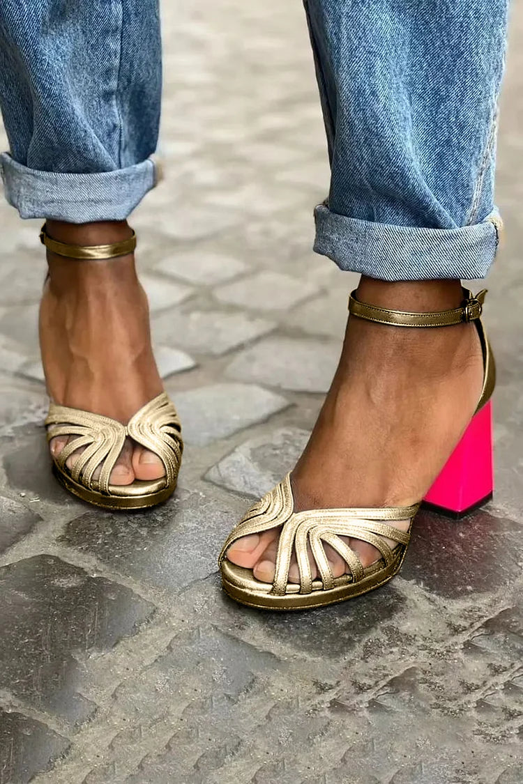 Vittoria | Contrast Heel Sandals