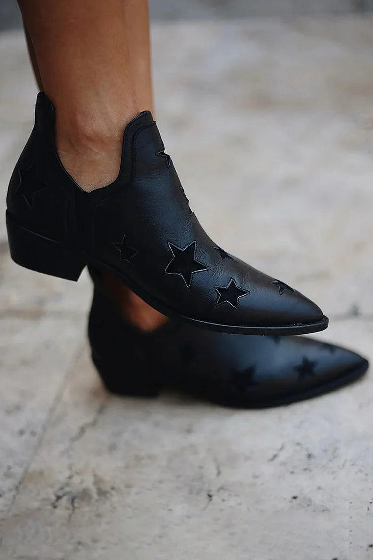 Stelvia | Texan Ankle Boots with Stars