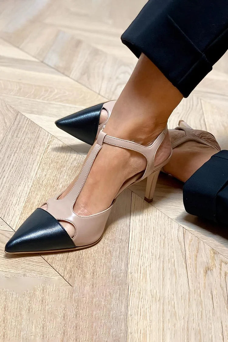 Camilla | Two-Tone Strap Pumps