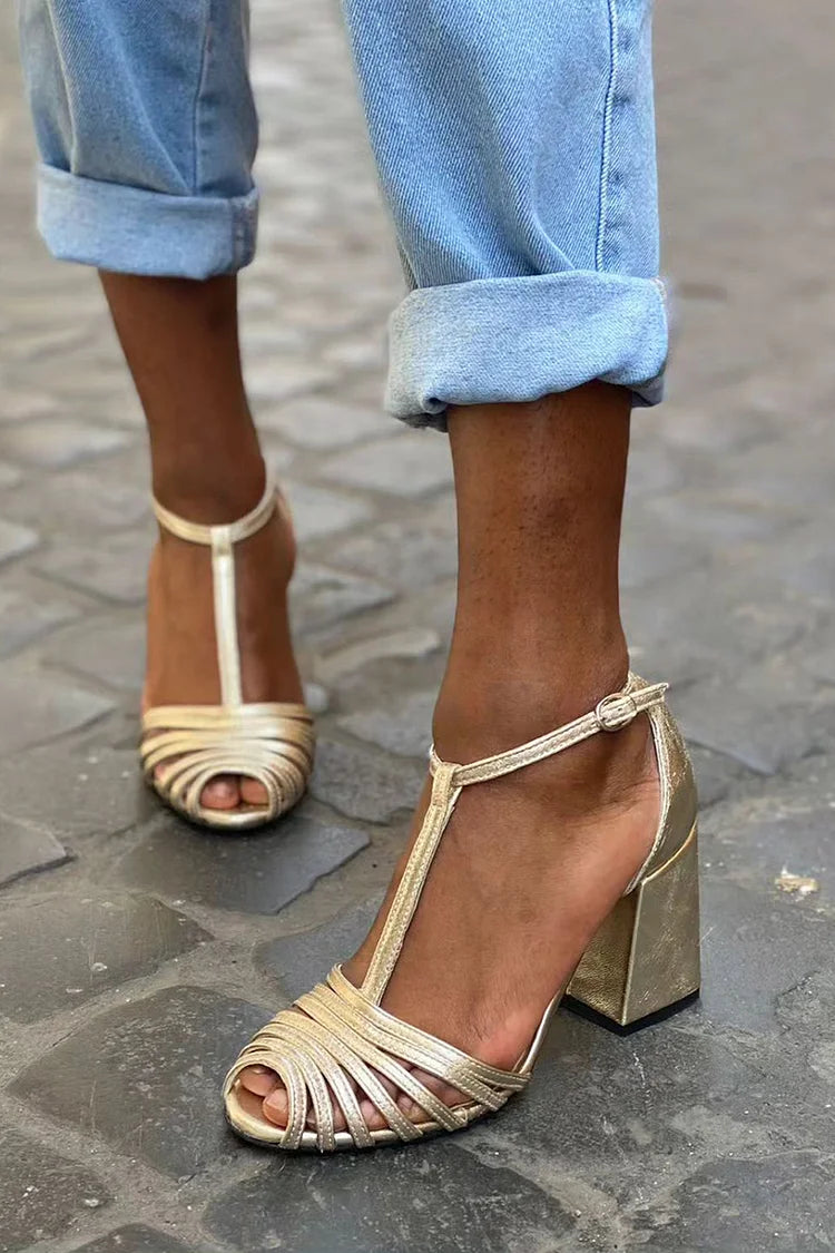 Lucrezia | Elegant T-Strap Sandals