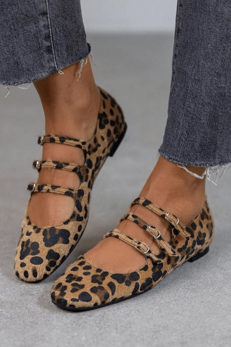 BRUNA | Animal-Print Ballerinas