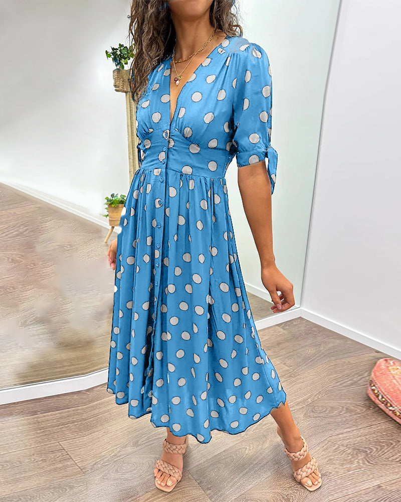 Lara | Elegant Polka Dot Dress