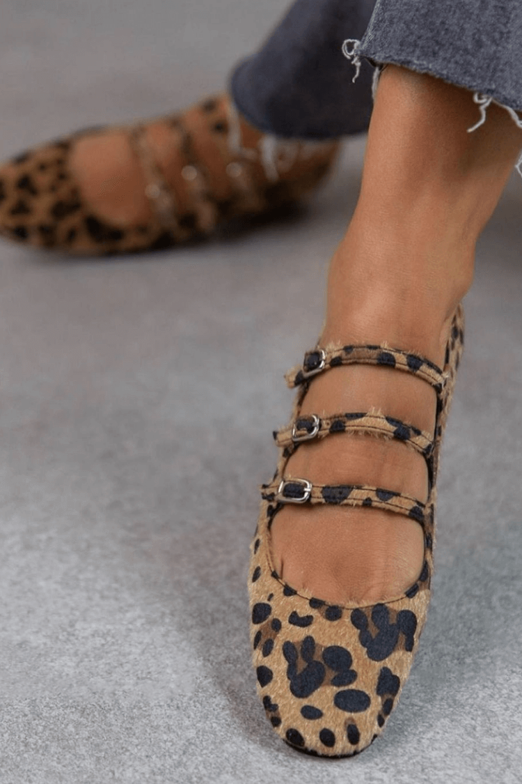 BRUNA | Animal-Print Ballerinas