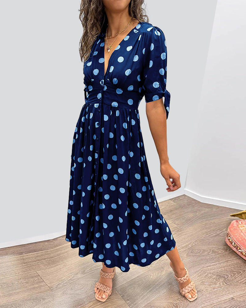 Lara | Elegant Polka Dot Dress