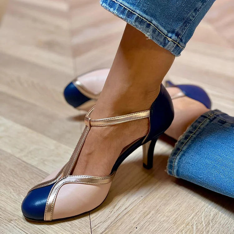 LUCIA | Retro T-Strap Pumps