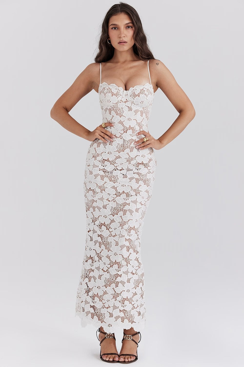 Fema- Pearl Blossom Maxi Dress
