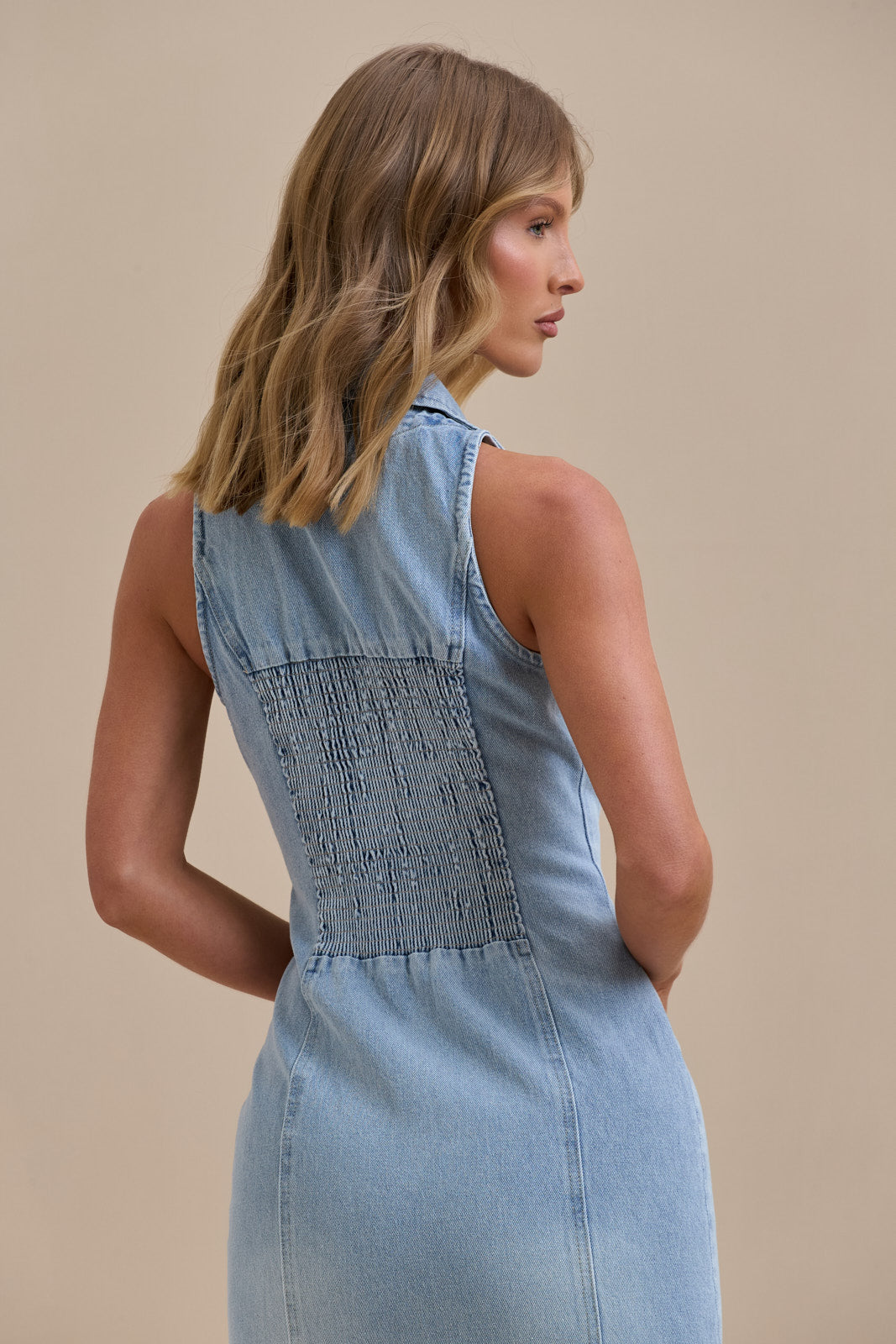 DEWI - Long denim dress