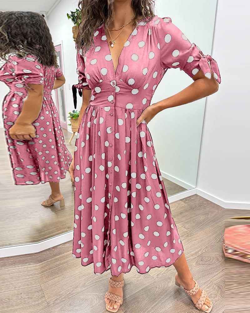 Lara | Elegant Polka Dot Dress