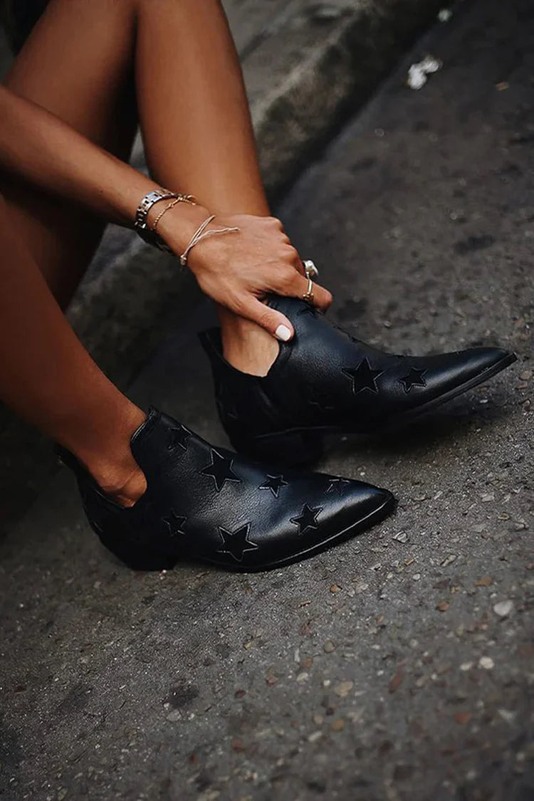 Stelvia | Texan Ankle Boots with Stars
